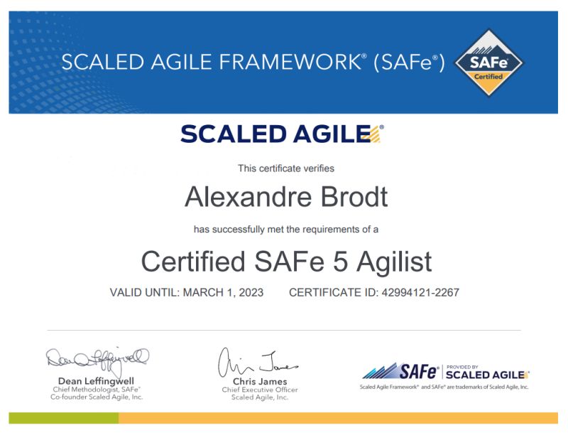 Certificação SAFe-SA