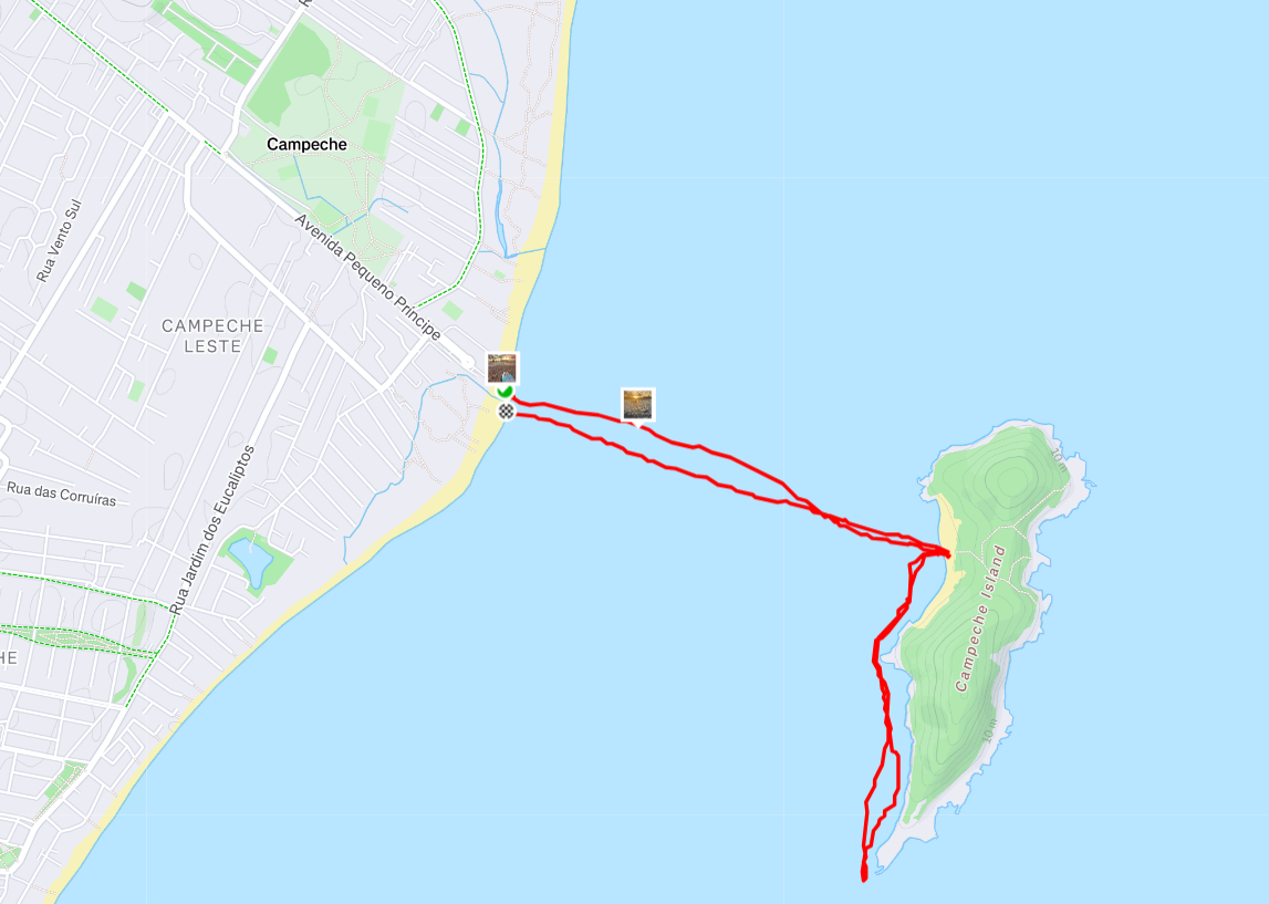 Ilha do Campeche, Mapa